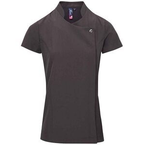 Premier Womens/Ladies Blossom Short Sleeve Tunic / Dark Grey